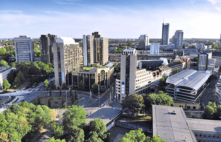 Blick auf die Stadt Essen