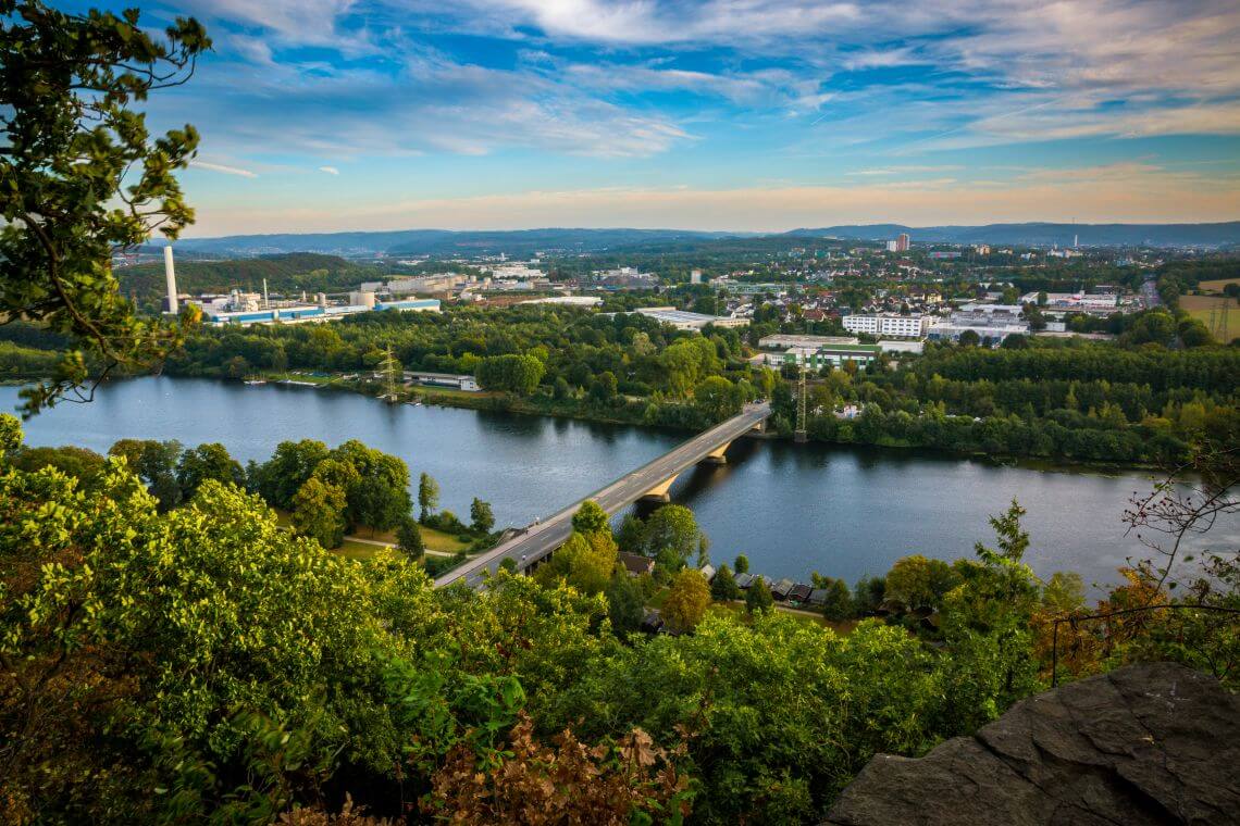 Blick über den Hengsteysee in Hagen