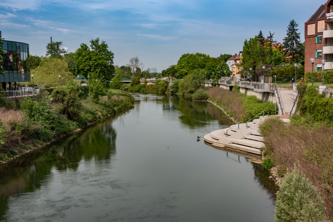 Fluss Lippe in Lünen