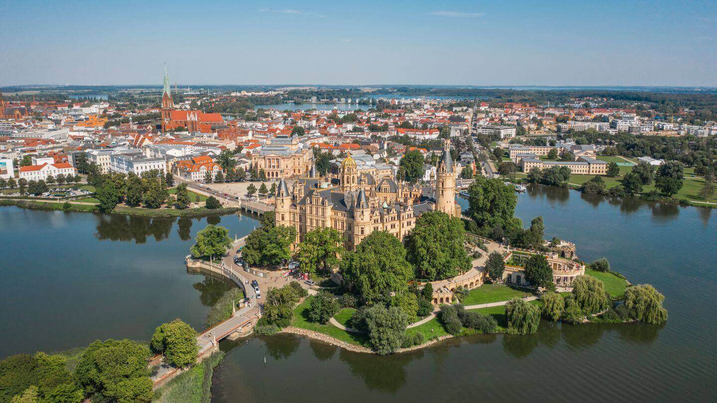 Blick auf Schloss Schwerin