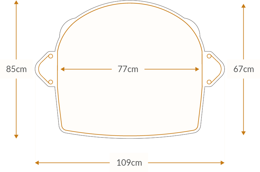 Lifton Duo: Personenaufzug für zwei Skizze der Stellfläche des Lifton Duo